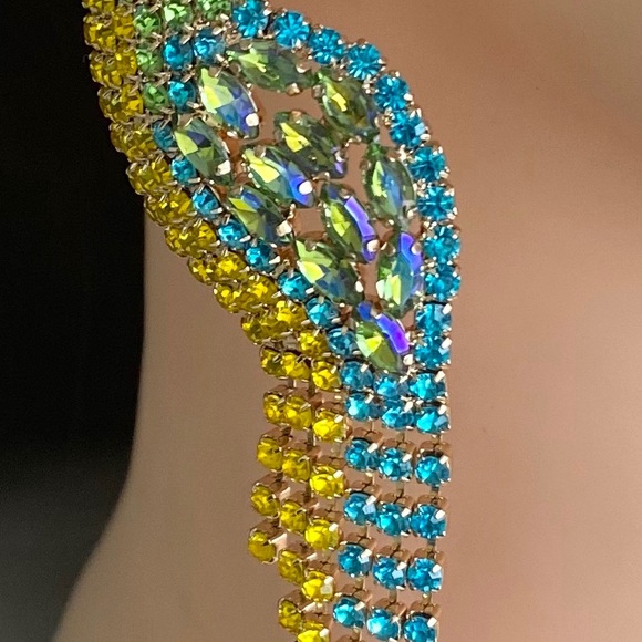 Colored cz earrings - Picture 4 of 4
